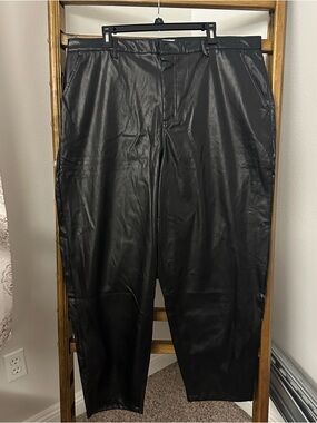 Juicy Couture Black Faux Leather Pants with Tag